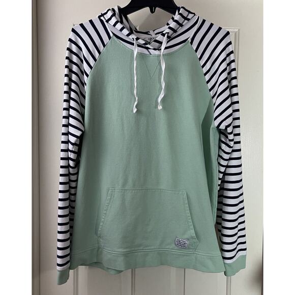 Orvis Hoodie Womens Large Mint Green Pullover Stretch Cotton Blend Soft Casual - Picture 3 of 12